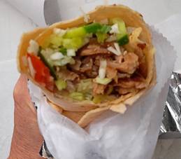 Shawarma in gluten free lafa